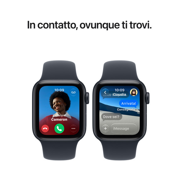 Apple Watch SE (3nd generation) SE 3 GPS, Cassa 40 mm in alluminio galassia con Cinturino Sport sabbia - S/M