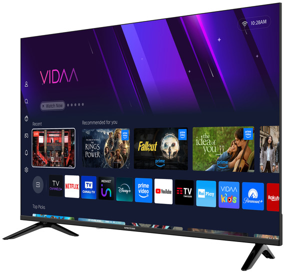 United UNLED55KM10VDA SMART TV 55" ULTRA HD 4K, Sistema operativo VIDAA, Triplo tuner DVBT2/C/S2 HEVC MAIN10, Dolby Audio, Parental Control