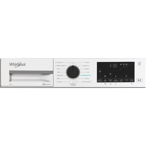 Whirlpool C WD R49M WBS IT, Capacità 9kg, classe C, colore White, Display digitale XL, Wi-Fi