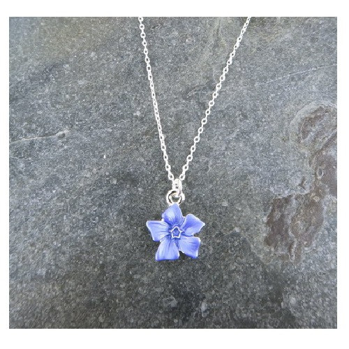 Silver Plated Mini Periwinkle Pendant