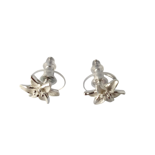 Silver Finish Lily Stud Earring