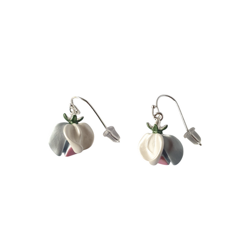 Silver Finish Multi Sweet Pea Earring