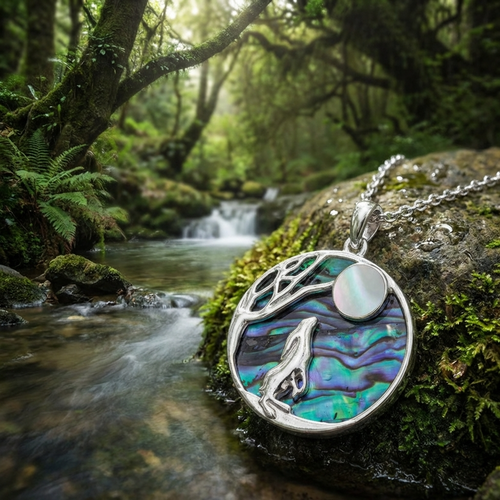 Tide Jewellery Moon gazing hare necklace