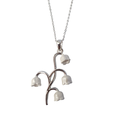 Silver Finish Lily of The Valley Necklace