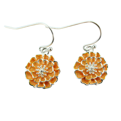 Marigold Flower Drop Earrings Marigold Flower Drop Earrings