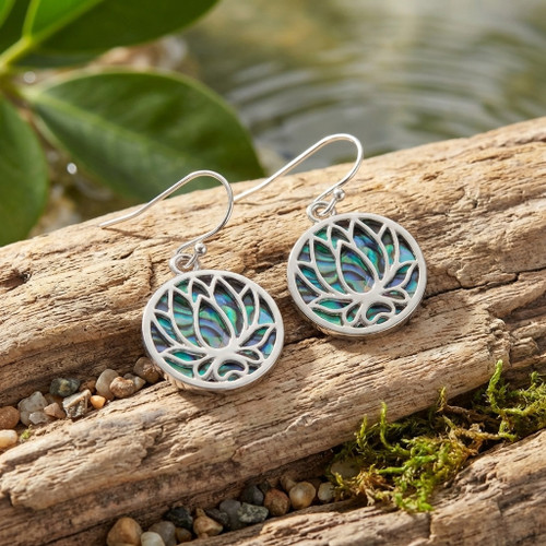Tide Jewellery Waterlily (Shapla) flower earrings