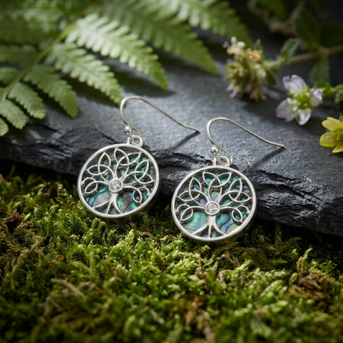 Tide Jewellery Celtic tree of life earrings