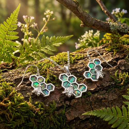 Tide Jewellery Honeycomb bee set