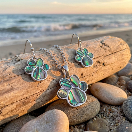 Tide Jewellery Dog paw print set