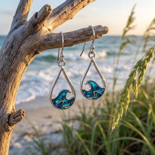 Tide Jewellery Wave crests earrings