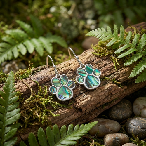 Tide Jewellery Dog paw print earrings