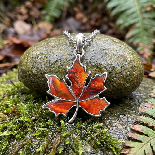 Tide Jewellery Autumn leaf necklace