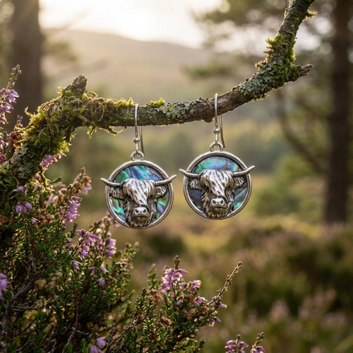 Tide Jewellery Highland cow earrings