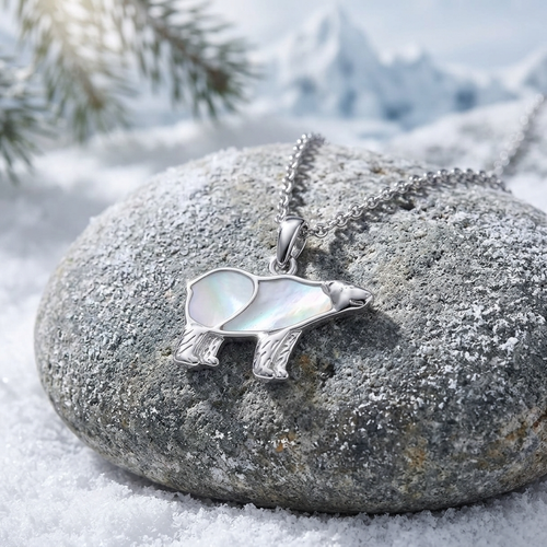 Polar bear necklace