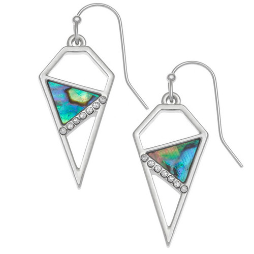 Geometric point earrings
