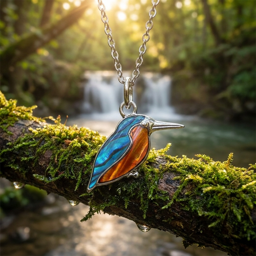Small kingfisher necklace