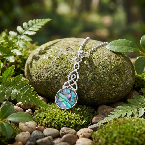 Celtic mother & child knot necklace