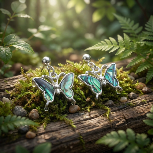 Natural butterfly earrings