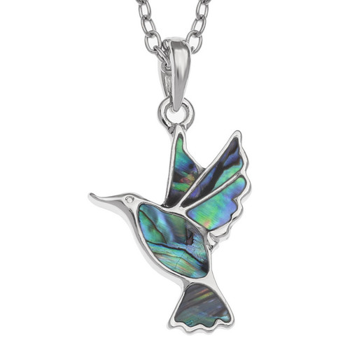 Paua Shell Hummingbird necklace