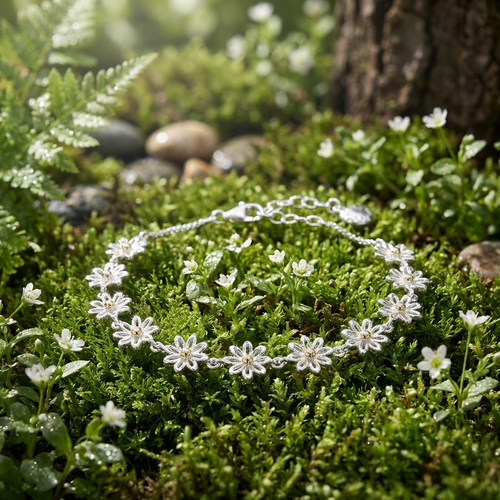 Silver and Gold Plated Daisy chain bracelet