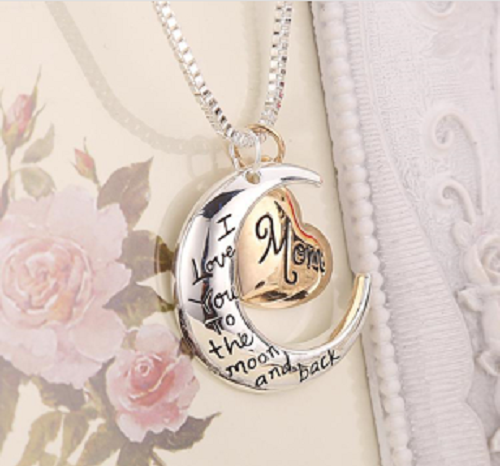 I Love You To The Moon And Back' Mom Pendant Necklace