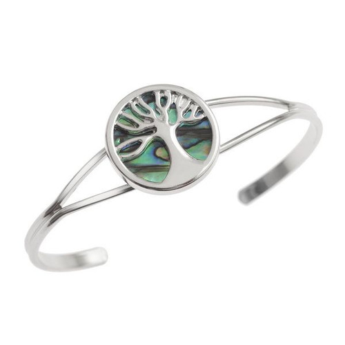 Tide Jewellery inlaid Paua shell Tree of Life bangle