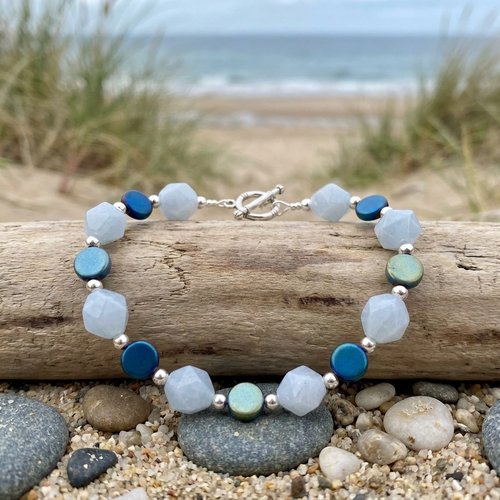 Lighthouse Handmade Mixed Colour Gemstone Bracelet