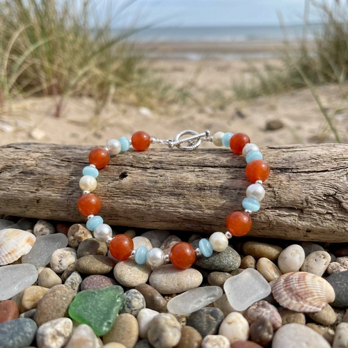 Emma Handmade Mixed Colour Gemstone Bracelet