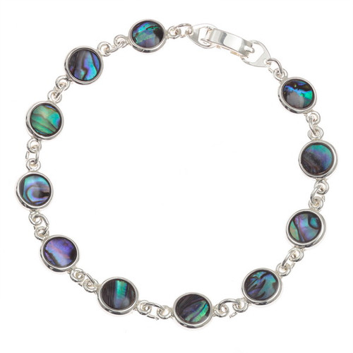 Tide Jewellery inlaid Paua shell round section bracelet