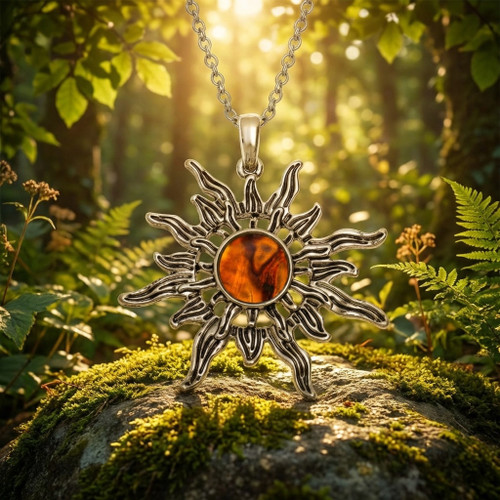 Tide Jewellery inlaid Paua shell  Sunburst Pendent