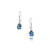 925 Silver drop Earrings - Real Flower - Teardrop