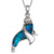 Tide Jewellery inlaid blue Paua shell Seal pendant