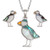 Tide Jewellery inlaid Paua shell & Mother of Pearl shell Puffin pendant