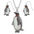 Tide Jewellery inlaid shell Emperor penguin pendant and earring set