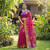 Magenta with Lime Green and Purple border Monipuri Tant Saree