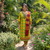 Green and Yellow Monipuri Salwar Kameez - XLarge