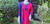 Magenta and Navy Blue Monipuri Salwar Kameez - Medium