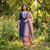 Navy Blue and Baby Pink Monipuri Salwar Kameez - XLarge