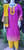Magenta and Yellow Monipuri Salwar Kameez - XXLarge