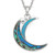 Tide Jewellery inlaid blue Paua shell crescent moon design pendant