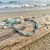 Tide Jewellery inlaid Paua shell Rectangle section design bracelet