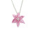 Silver Finish Lily Pink Pendant Silver Finish Lily Pink Pendant