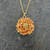 Gold Finish Marigold Orange Pendant