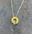 Silver Plated Sunflower With Bee Pendant