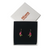 Silver Finish Tulip Pink Earring