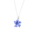 Silver Plated Dainty Periwinkle Flower Pendant