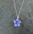 Silver Plated Dainty Periwinkle Flower Pendant with Gift Box