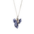 Silver Finish Iris Flower Pendant