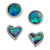 Tide Jewellery Hearts & rounds studs set