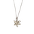 Silver Finish Mini Lily Flower Necklace